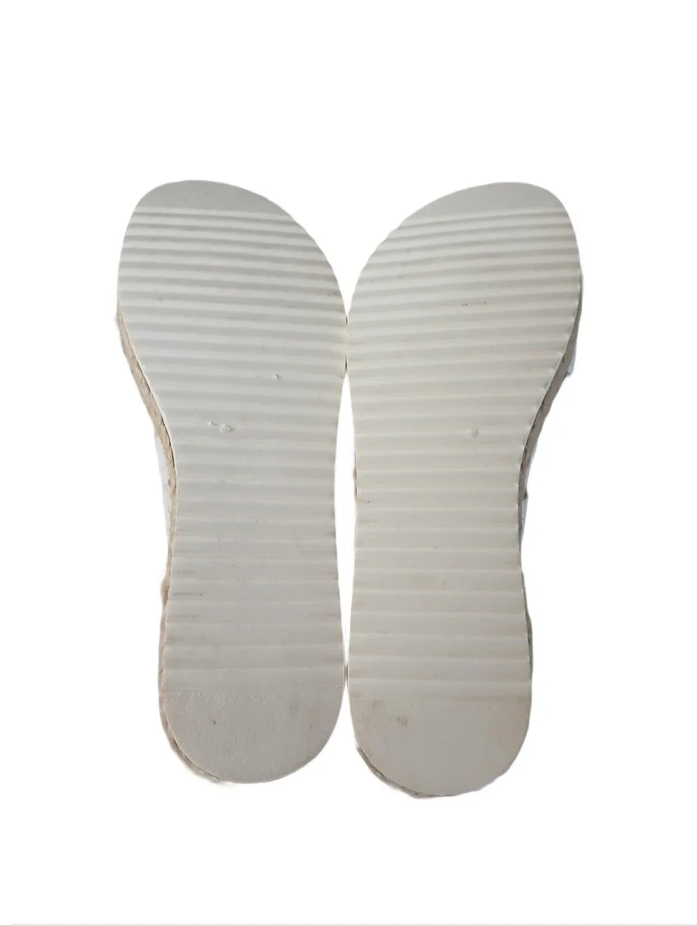 Steve Madden White Espadrille Platform Sandals Size 8.5